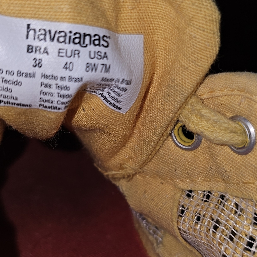 💖⏭️Havaianas Yellow Women's Sneakers - Picture 4 of 4